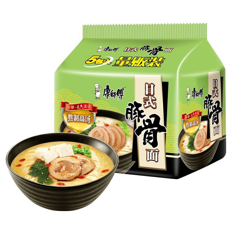 康师傅方便面干拌面5连包酱拌面香辣老坛酸菜牛肉面袋装煮面泡面速食