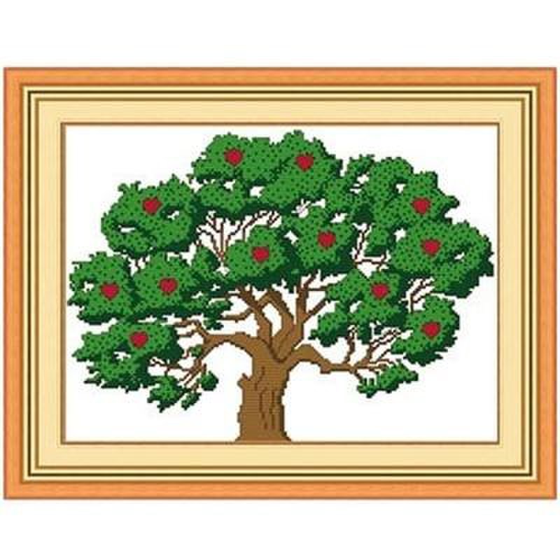 恋美成品十字绣 *树 装饰画 电脑机绣成品 绣好的十字绣 不带框