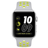 苹果 Apple Watch Sport Series 2苹果智能手表运动手表智能手环二代 Nike款(冷银配荧光黄色Nike表带 38mm)