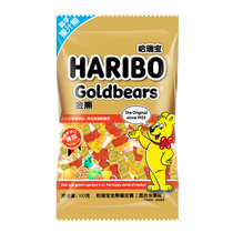 哈瑞宝金熊橡皮糖100g 德国进口 网红小熊儿童水果糖果汁软糖（混合水果味）