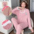 夕霓 2021新款春秋季月子服孕妇哺乳精梳棉睡衣女士孕期家居服    0439(粉红色 XL)