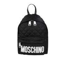 Moschino莫斯奇诺女士黑色尼龙小号双肩包黑色 时尚百搭