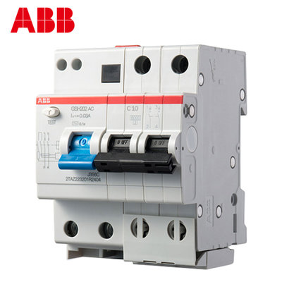 ABB断路器 2P10A漏电保护器微型空气开关带漏保 GSH202 AC-C10