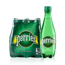 Perrier巴黎水500ml*6瓶（塑料瓶）整箱气泡矿泉水原味天然矿泉水 国美超市甄选