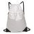 定制束口袋抽绳双肩包简易背包拉绳包运动包防水轻便户外健身包(白色)