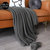 北欧复古大吊穗编织毛毯子办公室午睡毯夏季空调毯毛巾毯沙发盖毯(深灰色)
