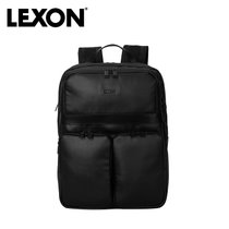 法国乐上(LEXON)双肩包男15.6英寸笔记本电脑包商务多功能大容量出差背包干湿分离旅行包防泼水休闲书包 黑色(黑色)