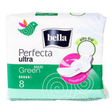 Bella 贝拉 Bella 贝拉完美系列超薄2mm深绿夜用285mm卫生巾  8片装 干爽网面 无香型