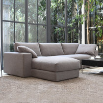 紫茉莉布艺沙发北欧沙发简约现代客厅转角组合L型日式家具(图片 单双贵妃3.2米)