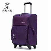 菲都狄都 超轻防水万向轮拉杆箱登机托运旅行行李箱电脑包拉杆包FD9104(紫色 24寸托运)
