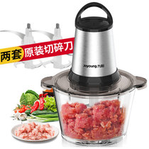 九阳（Joyoung）绞肉机S2-A808 两档调速 加厚玻璃绞肉杯 家用多功能碎肉机切菜打馅机(双刀)