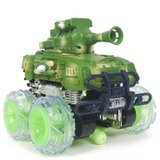 *遥控特技车 声光玩具车 大坦克模型 充电/翻转/射击