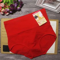 SUNTEK高腰收腹提臀内裤女产后塑身裤美体瘦身大码三角裤女 雪丹婷(均码【90-130斤可穿】 红色)