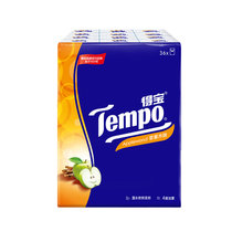 得宝(Tempo)苹果木味手帕纸迷你4层7张*36 加厚小包纸巾 苹果木味