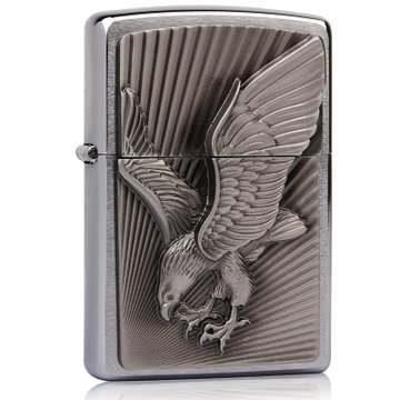 芝宝zippo打火机 欧版*贴章/镀铬拉丝 2.003.979 捕食鹰