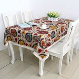 易千家 居家用品 桌布 棉麻桌布（地中海）花卉(140*180)