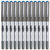 齐心(COMIX) RP602 中性笔 0.5mm*12 蓝色子弹头直液式走珠签字笔学生考试中性笔