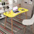 TIMI天米 北欧简约学习桌椅 家用办公桌 现代台式桌 家用电脑桌(黄色 书桌+白色椅子)