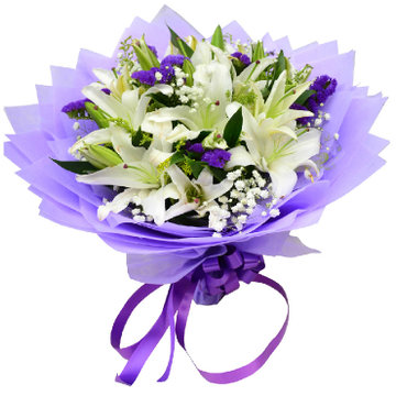 中礼鲜花速递6枝11朵以上多头香水百合花送长辈生日礼物鲜花速递