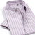 新款男士牛津纺短袖商务休闲格子条纹纯色衬衫(DXN26粉紫方格)