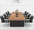 云艳员工板式大型长条会议桌长桌办公桌YY-LH081简约现代培训长条桌椅组合加厚款4.0米会议桌+14把椅