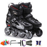 美洲狮（COUGAR）溜冰鞋 轮滑鞋 滑冰鞋男女旱冰鞋滑轮鞋刷街平花鞋(黑色鞋+赠品 36)
