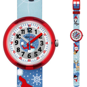 斯沃琪swatch手表圣诞特别款圣诞老人zftnp002