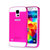 三星Galaxy S5手机壳盖世5手机套i9600后盖G9008V金属边框保护套(粉色)