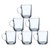 惠宝隆 透明玻璃水杯 带把茶杯办公杯早餐杯套装6只 多款式可选(230ML小马克杯