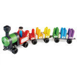Hape柔性积木大颗粒拼插套装玩具  760022 彩虹计数火车套2-6岁 国美超市甄选