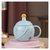 创意ins星空宇航员礼物水杯卡通陶瓷马克杯带盖勺家用牛奶咖啡杯kb6(天蓝星球杯+勺盖(普通装))