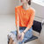 MISS LISA法式镂空冰丝空调开衫女短款 夏季薄款短袖针织开衫K16402(桔色 XL)