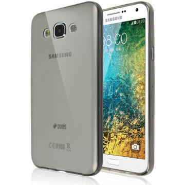 手机套手机保护套 适用于三星e7e5galaxye7e700(透灰壳_三星e5 其他)