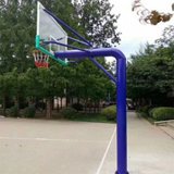 俊采云JCY-10LO篮球架 户外标准成人篮球架 固定地埋圆管篮球架 （单位：件）(蓝色 JCY-10LO)