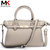 莫尔克（MERKEL）新款欧美时尚女包头层牛皮铂金包手提斜挎包包杀手包(灰色)
