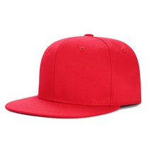 SUNTEK帽子定制刺绣logo印字订做鸭舌广告帽男女diy定做儿童团体棒球帽(均码可调节（54-60cm） 平檐红色)