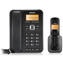 飞利浦（PHILIPS）DCTG182 2.4G数字无绳来电显示电话机（黑色）（大屏幕显示，琥珀色屏幕背光，数字技术，清晰音质，来去电信息轻松查询）