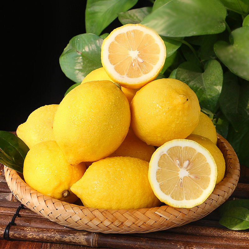 四川安岳黄柠檬水果皮薄整箱3斤5斤9斤应当季包邮i9斤大果