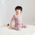 Petitkami2021春季儿童婴儿新款男女宝海獭分体睡衣哈衣内衣(120 藕粉色)