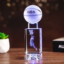 男生生日礼物创意水晶篮球送男朋友毕业季给同学儿童个性diy刻字(威少+篮球+水晶灯)
