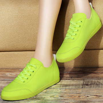 古奇天伦秋季新款时尚女板鞋平跟平底鞋休闲女鞋系带低帮鞋轻便运动鞋