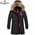 新款加拿大风格冬季中长款男保暖羽绒外套18012(黑色 L/175)