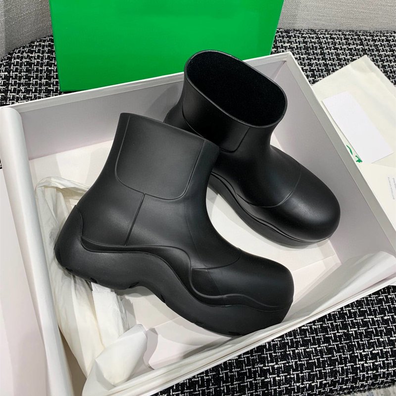 suntekannbv雨靴雨鞋阿希哥mona网红果冻水鞋厚底马丁短靴切尔西靴