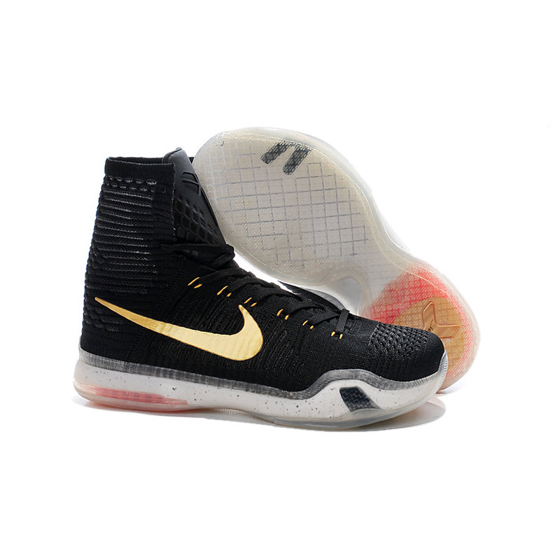 kobe 10 科比10代高帮黑曼巴篮球鞋(黑金 44)图片大全,高清图片搭配