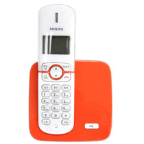 飞利浦（PHILIPS）DCTG270 2.4G数字无绳来电显示电话机（橙色）（超大屏幕中文显示 ，屏幕与按键背光，来电语音报号数字免提功能）
