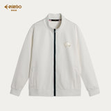 Edenbo/爱登堡2021年春秋季新款男士立领卫衣开衫时尚潮流外套(浅灰色 165)