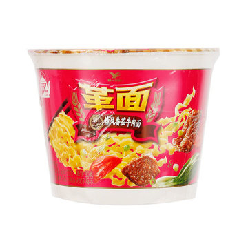 【统一方便食品】统一革面番茄牛肉桶面 120g/桶