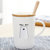 角拓者 马克杯子陶瓷带盖带勺咖啡杯简约欧式文艺大口创意情侣日式(北极熊)