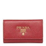 PRADA普拉达女士红色字母徽标钥匙包1PG004-QWA-F068Z红色 时尚百搭