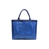 蔸蔻环保PE可降解托特包其他蓝色 可降解环保材质，妈咪包托特包，大容量，重磅帆布内里